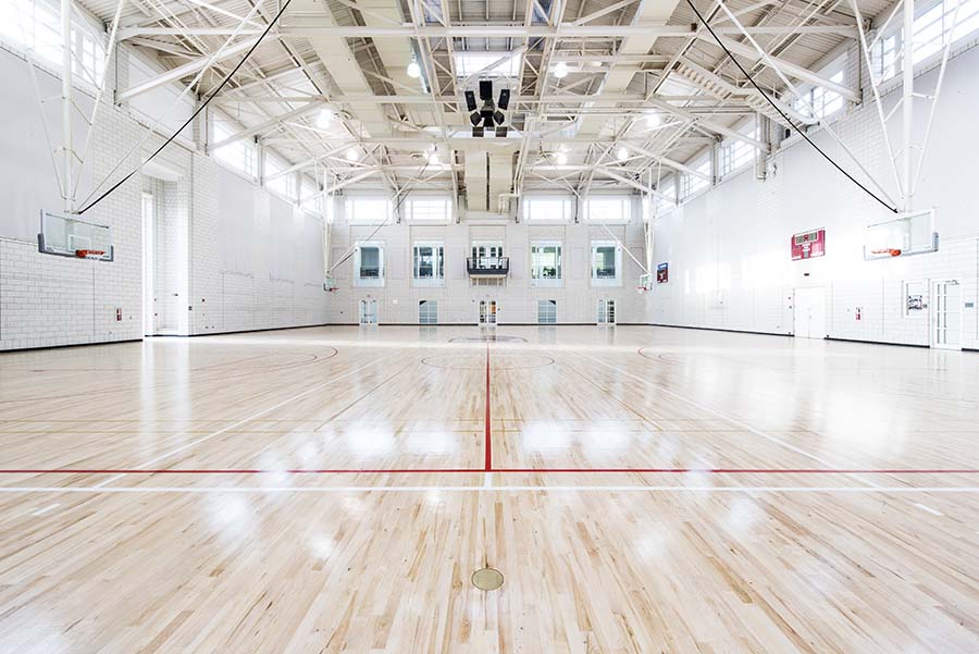 Photo of Wiegand Gym with view from exit doors